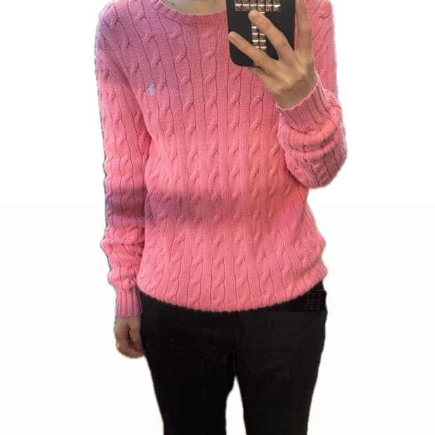 폴로랄프로렌 핑크 니트