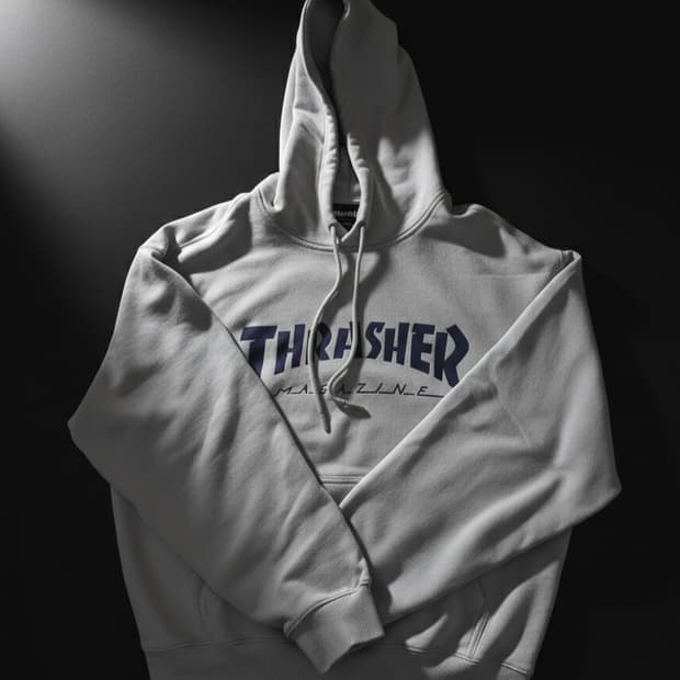 Thraher 트레셔 후드티 (회색, 기장 짧음, L)