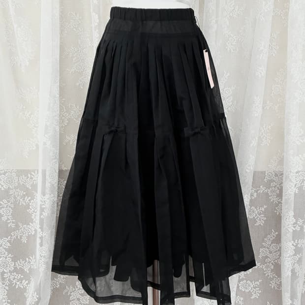 S) 새상품 지요 JIYO 오간자 앙투아네트 스커트 블랙