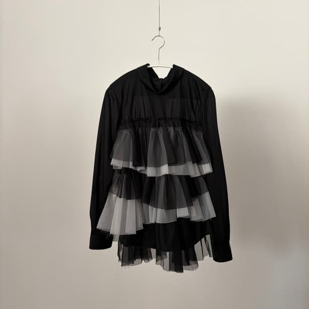 2way Tulle Layer Blouse