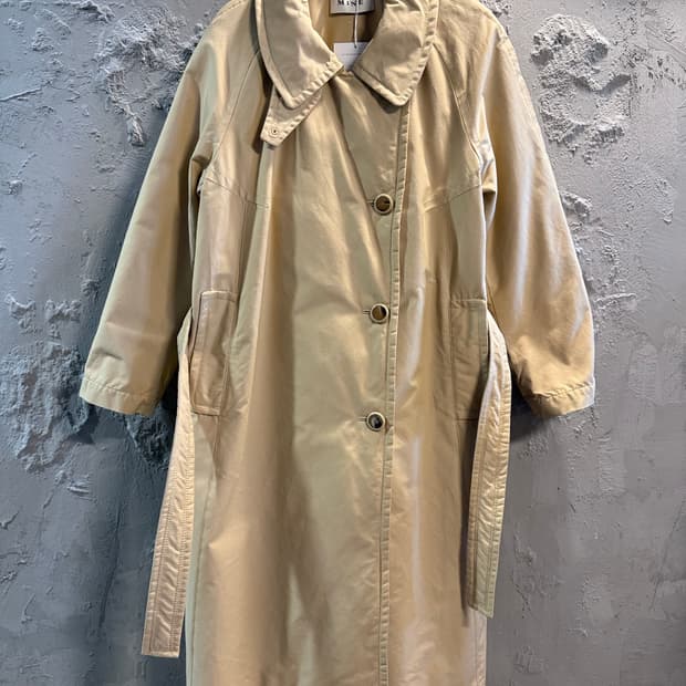 마인 MINE 벨티드 패딩 싱글 트렌치 코트 베이지 OT