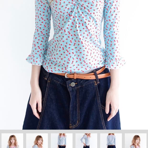 샵페어리 little strawberry lace top (mint)