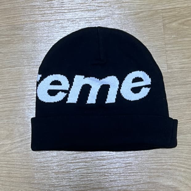 슈프림 빅로고 비니 블랙 -20FW