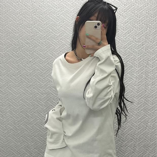 겐조 올드스쿨 빈티지 사이드 빅 로고 롱 슬리브 L C06605