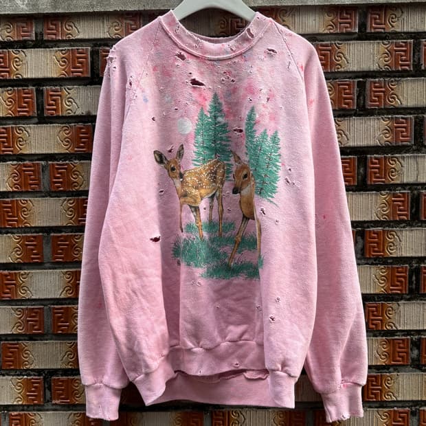 90s jerzees 디스트레스드 빈티지 스웻셔츠 