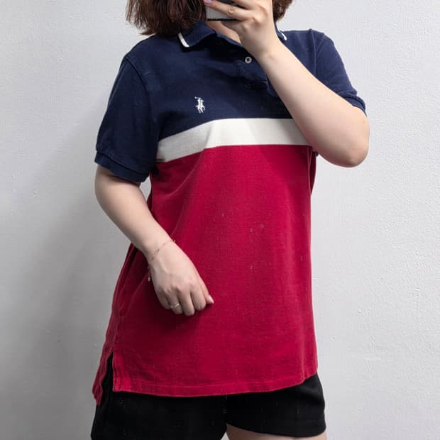 [프립]M/폴로 랄프로렌 반팔 카라티 커스텀핏