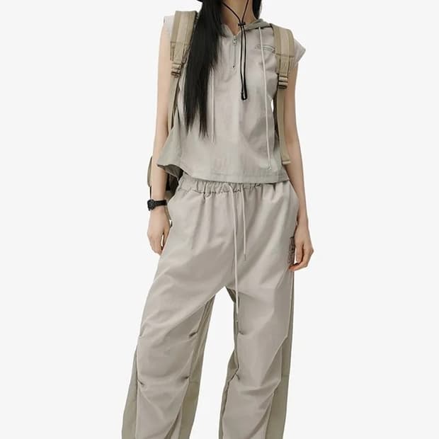 팬시클럽 유틸리티 나일론 후드 셋업