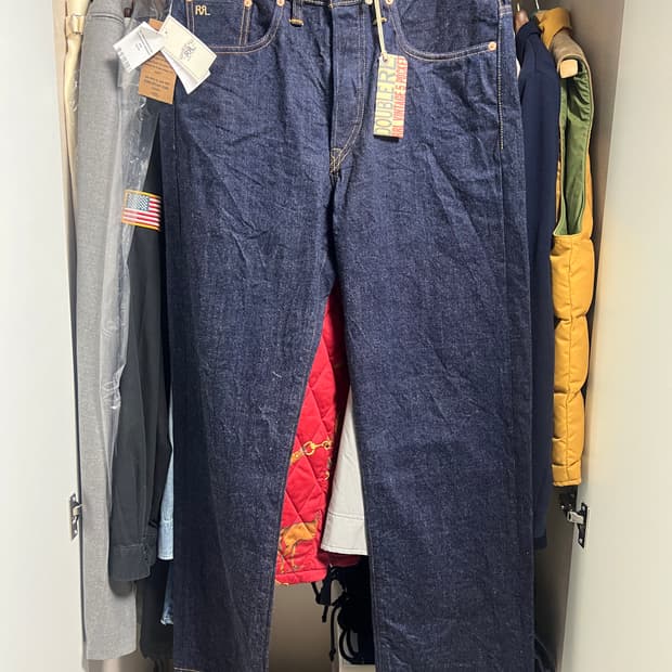더블알엘 RRL 빈티지5포켓 셀비지진 새제품 32/32 국내매장 구매