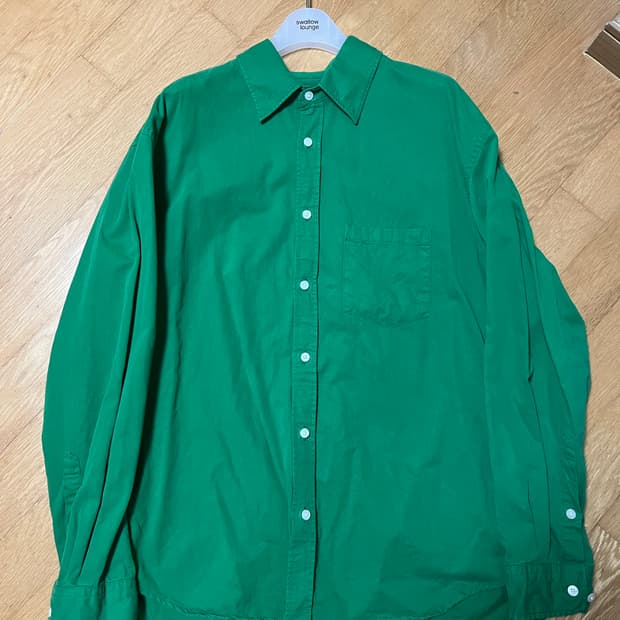 [1] 이얼즈어고 포이카 셔츠 클래식핏 삼록그린