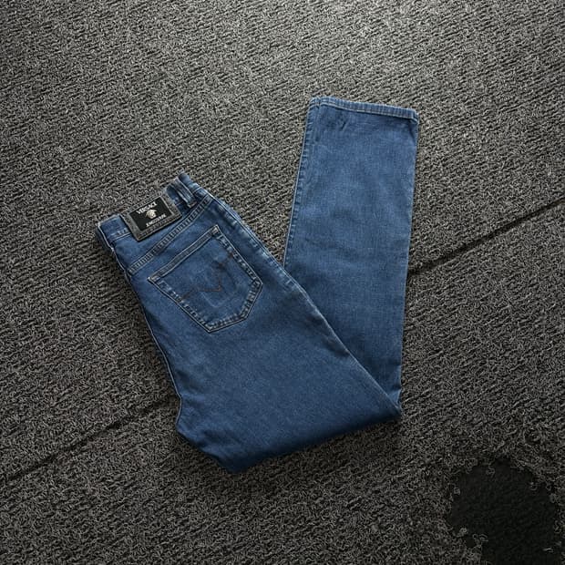90s 베르사체 메두사 패치 로고 스트레이트 데님 팬츠 4148