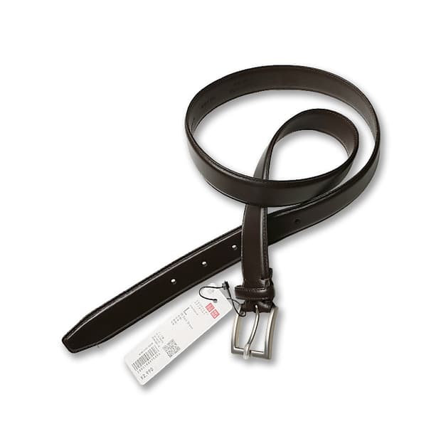 유니클로 [Uniqlo] 이탈리아 리얼 레더 다크 브라운 심플 벨트