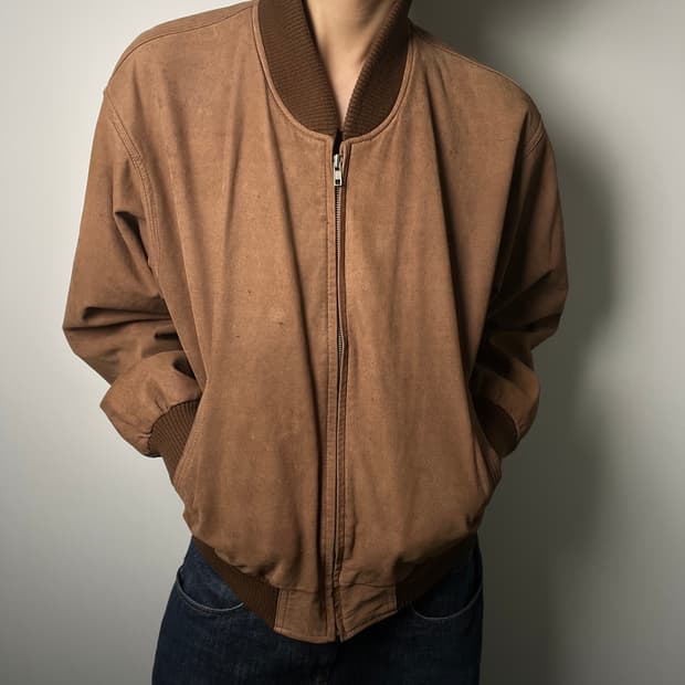 vtg 빈티지 오리지널 양가죽 스웨이드 봄버 자켓 