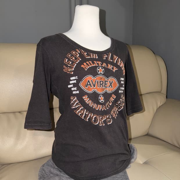 Avirex lettering detail t-shirt