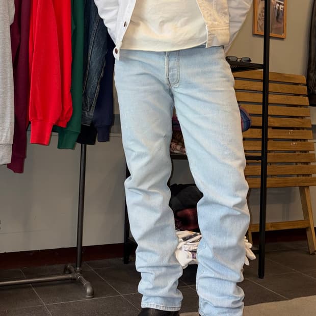 80’s Levi’s 501 USA denim hard washed 