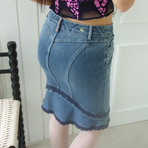 burberry mermaid denim skirt