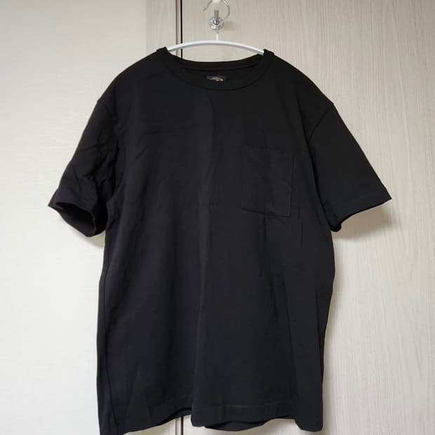 RRL 더블알엘 가먼트워싱 포켓티 블랙 / m