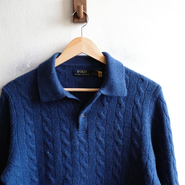 폴로 케이블 니트