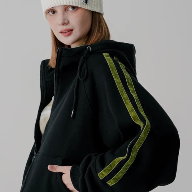 WVproject 블랙 후드집업 m