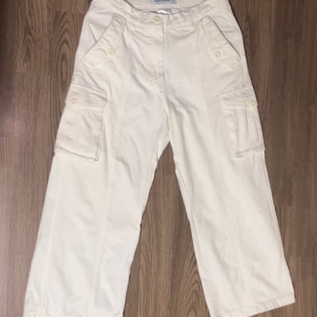 프렌다 화이트 와이드 팬츠