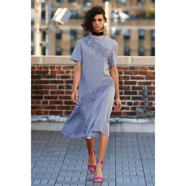 세드릭샬리에 패치 트리밍 체크 원피스