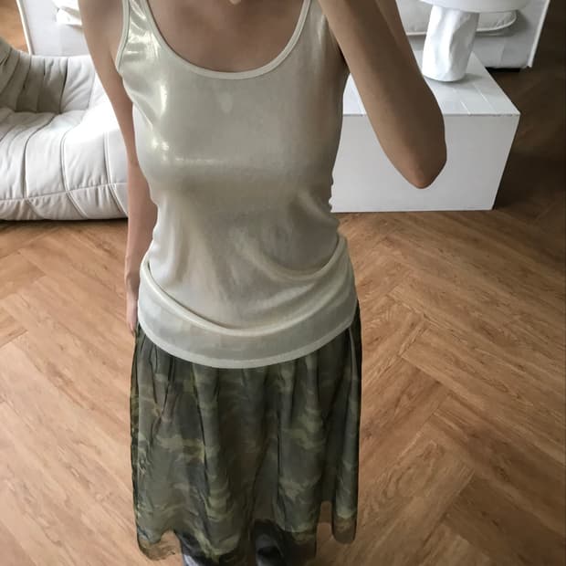 vintage glossy sleeveless