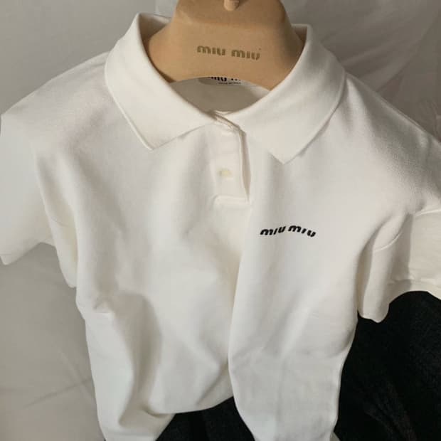 MIUMIU Cotton PK polo shirt (S)