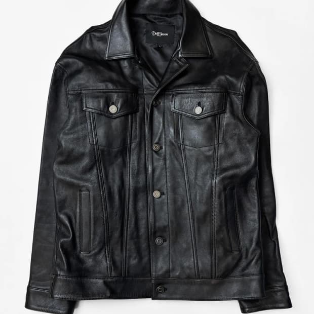 도프제이슨 100% 양가죽 트러커 자켓 PN5647