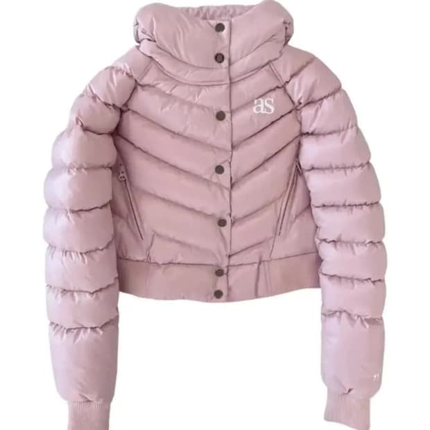애즈온 숏패딩 핑크