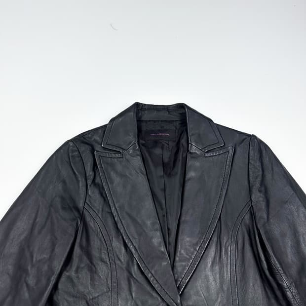 VTG 빈티지 양가죽 블랙 블레이저 자켓 (실측 L 여성추천)