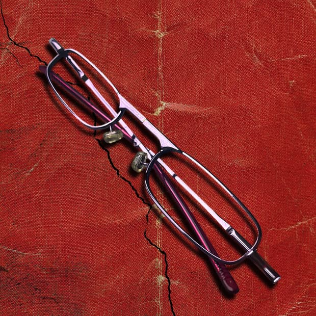 Japanese 90s 빈티지 레트로 나노 사이즈 메탈 폴더 안경테