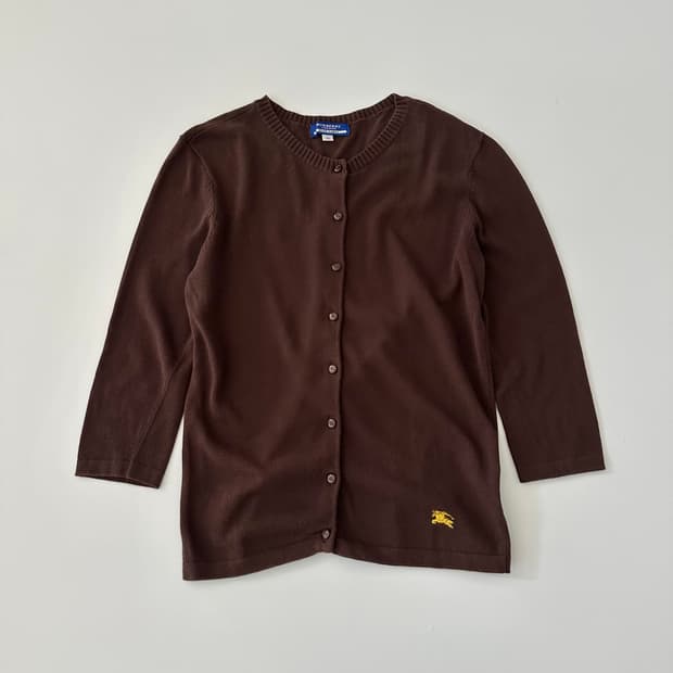 버버리 블루라벨 burberry 로고 칠부 가디건