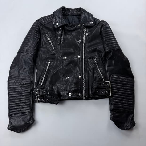 발망st 고트레더 바이커 자켓