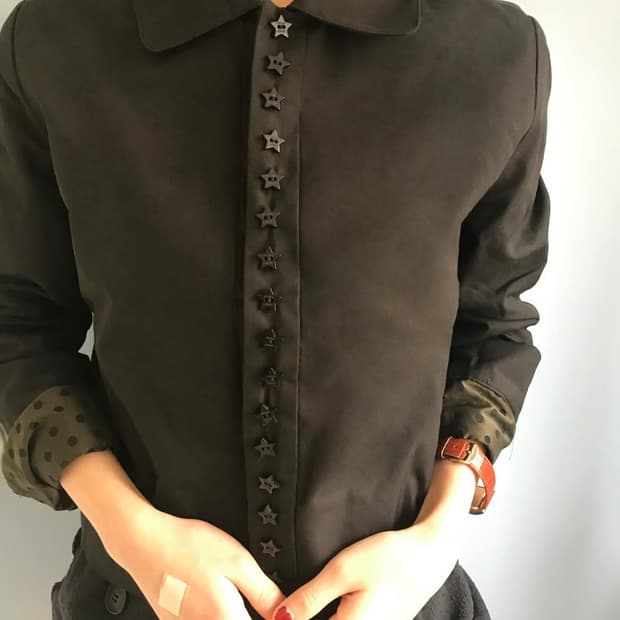 (설명참고) Stars Shirt Jacket Black