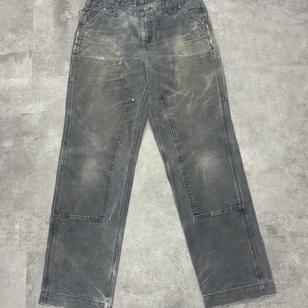 10s 칼하트 더블니 blk 블랙 워싱 팬츠