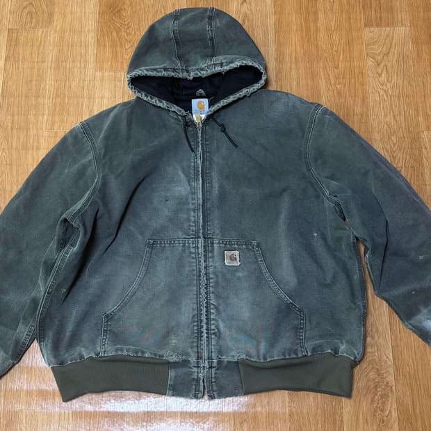 칼하트 j25 액티브 자켓 모스 그린