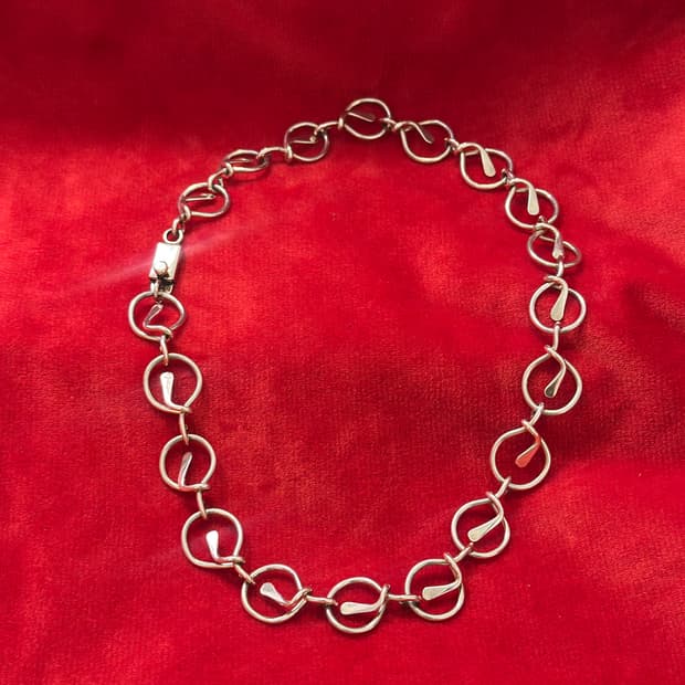 Mexico Agua Circle 925Silver Necklace 