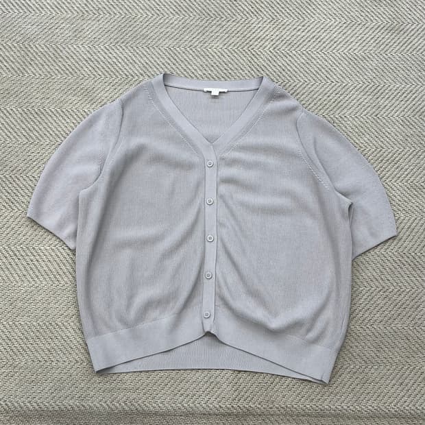 코스 와플 니트 하프 가디건 r3516