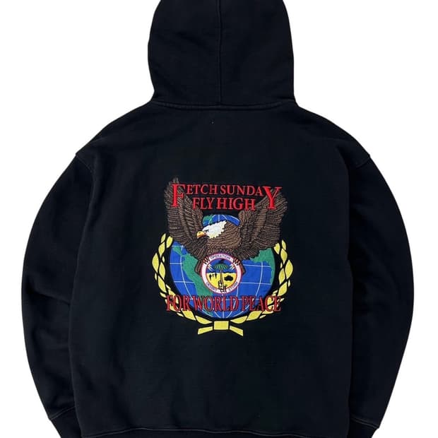 Fetch 패치선데이 후드집업 블랙 (M~XL) 