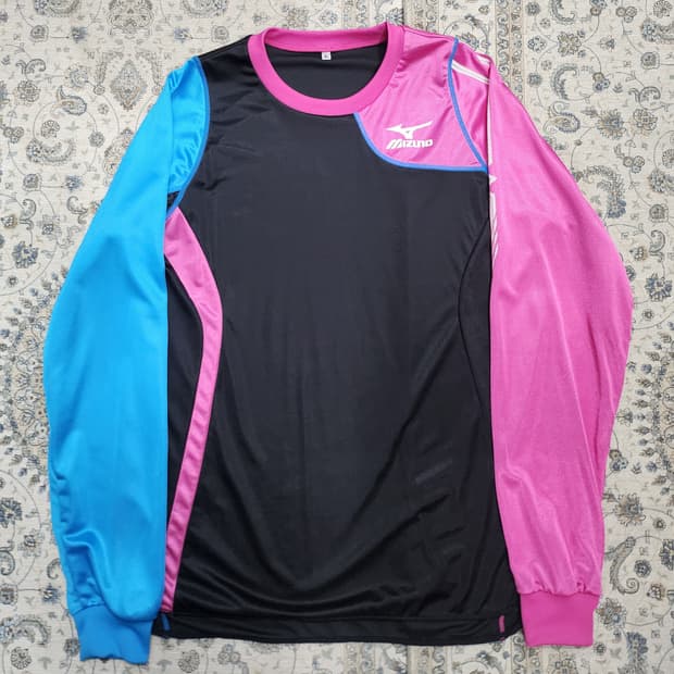 MIZUNO 미즈노 컬러블록 기능성 /런닝 긴팔티 L