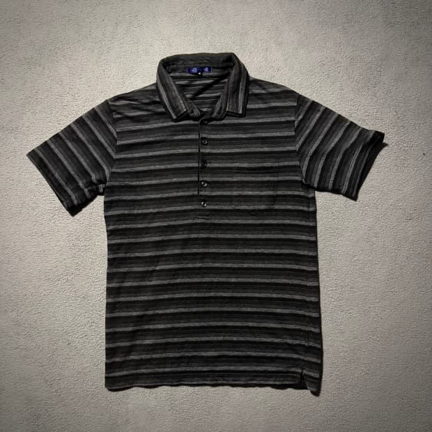 Semanticdesign stripe polo t-shirt