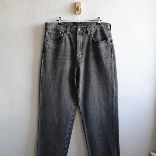 리바이스 프리미엄 568 블랙 데님 팬츠