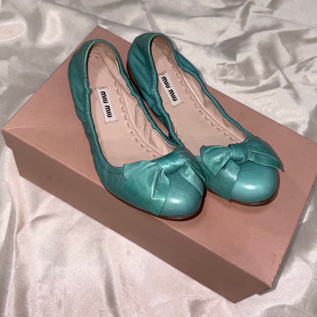 Miu miu mint flats