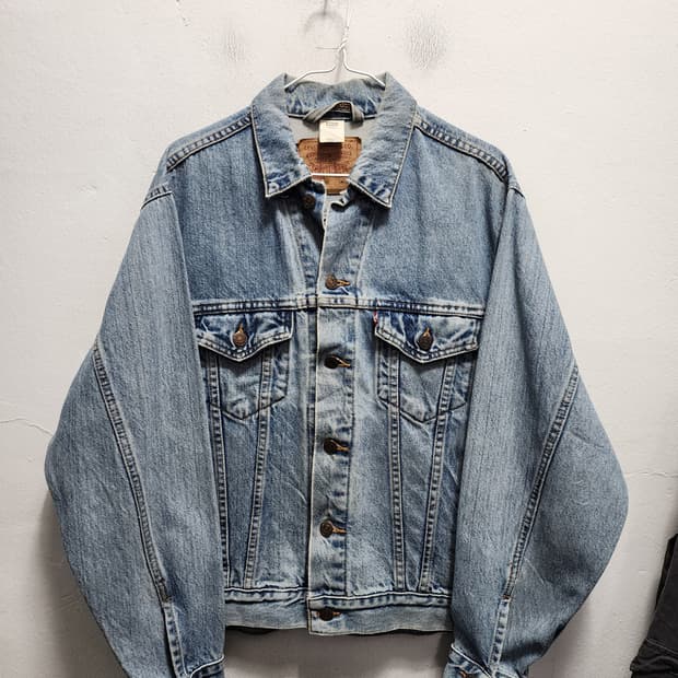 90s 리바이스 70507-0389 연청 데님 청자켓