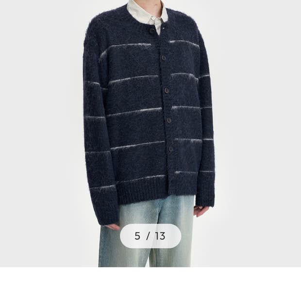 BELIER 브러쉬드 탐 가디건