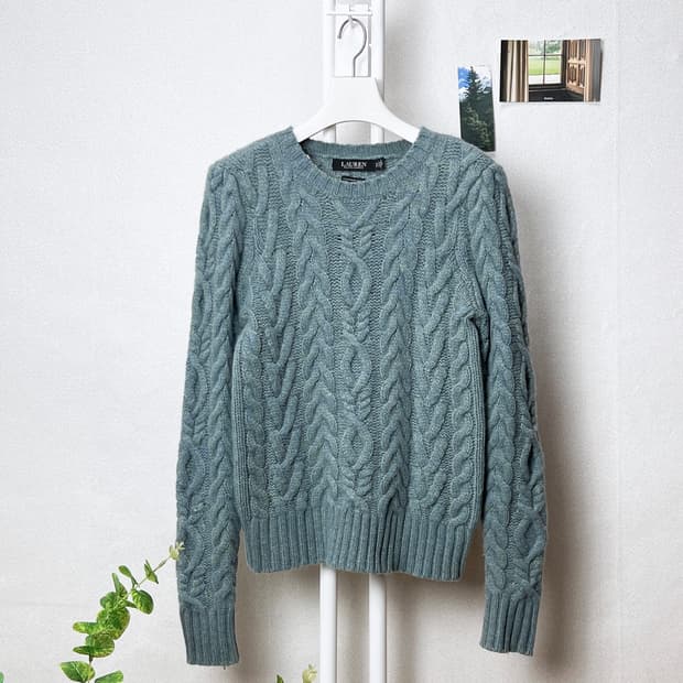 폴로 여성 케이블 니트  