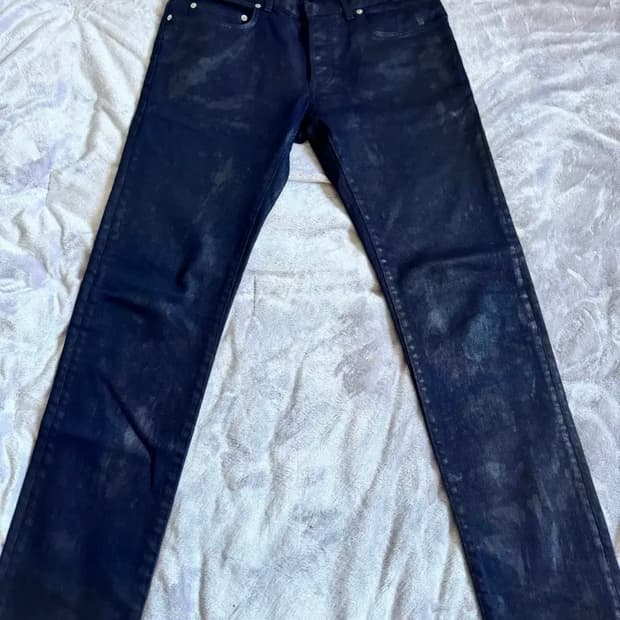 디올옴므 오일 이펙트 왁스 코팅 블루블랙진