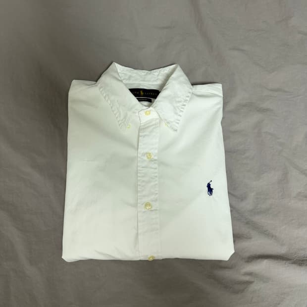 폴로 랄프로렌 포플린 코튼 드레스 긴팔 셔츠 커스텀핏 L