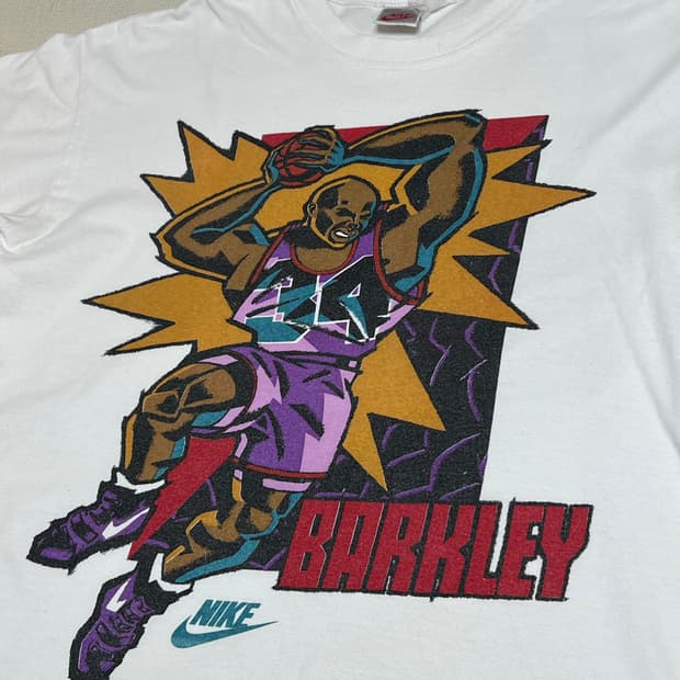 90s 빈티지 나이키 찰스 바클리 티셔츠 L