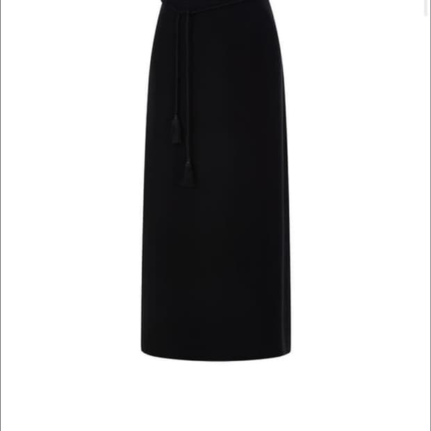 TEAK) TASSEL BELTED LONG SKIRT S