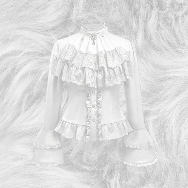 화이트 레이스 셔츠